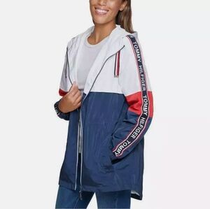 Tommy Hilfiger Women's Medium Colorblock Jacket - Red, White, and Blue